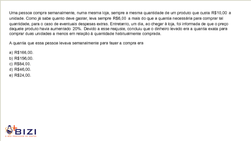 Porcentagem para o&nbsp;ENEM